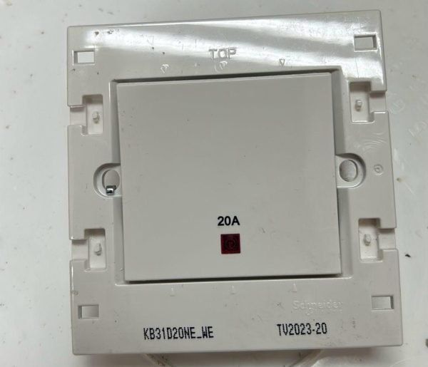 Schneider 20A雙極開關掣連指示燈 KB31D20NE_WE